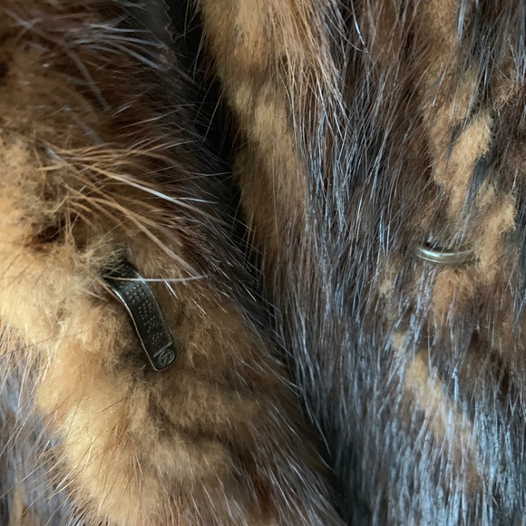 Authentic Mink Fur Long Shearling Coat - Picture 8 of 9